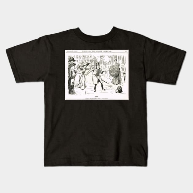 MP & Votes for Women Punch cartoon 1908 Kids T-Shirt by artfromthepast